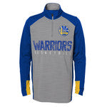 Golden State Warriors Basketball Youth Gray NBA 1/4 Zip