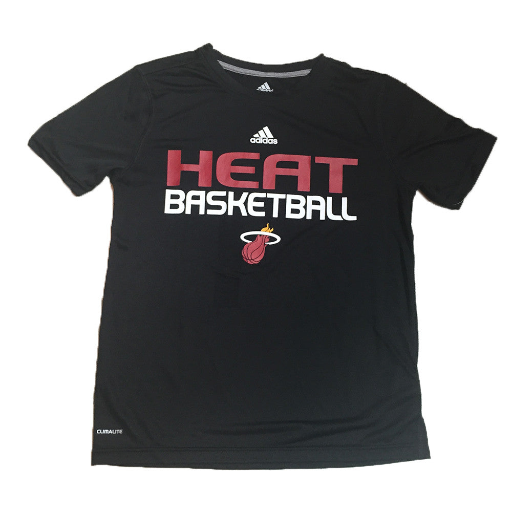 Miami Heat Adidas ClimaLite Black Practice Youth Shirt