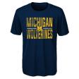 Michigan Wolverines Youth Gen2 Dri-Fit Blue Small Logo Shirt