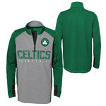 Boston Celtics Basketball Youth Gray NBA 1/4 Zip