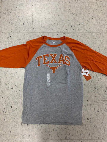 Texas Longhorns Adult Texas Sports Gray L/S Shirt