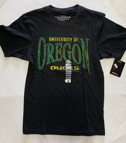 University Of Oregon Ducks Adult Colosseum Black Shirt (S)