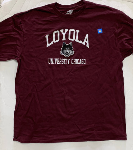 Loyola University Ramblers Chicago Adult Blue 84 Maroon L/S Shirt