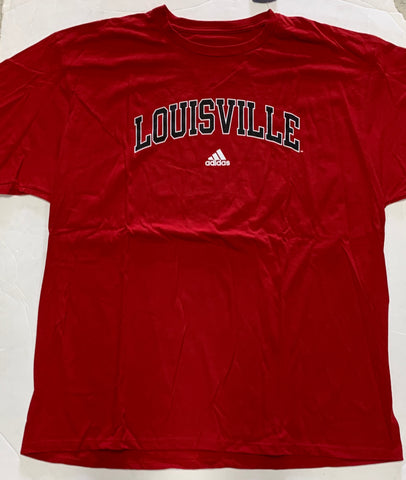 Louisville Cardinals Adult Adidas Go-To Tee Red Shirt (XXL)