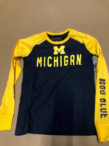 Michigan Wolverines Youth Zort Long Sleeve Shirt