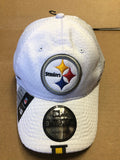 Pittsburgh Steelers New Era 9/Twenty White Adjustable Hat