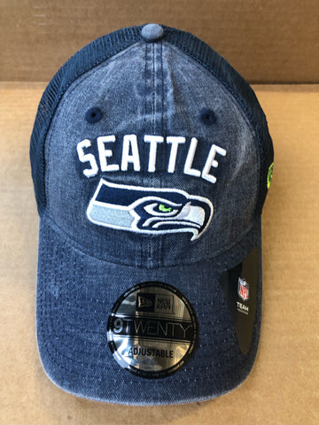 Seattle Seahawks Adult New Era Blue Adjustable Hat