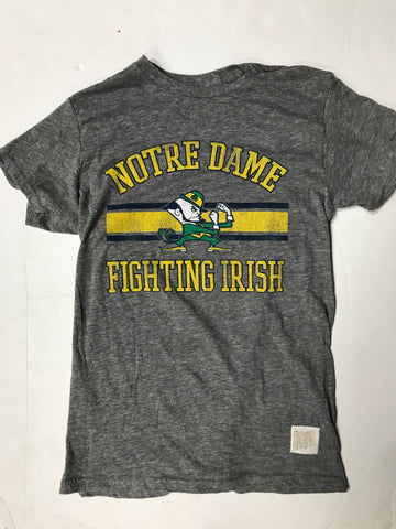 Notre Dame Fighting Irish Adult Gray Retro-Brand T-Shirt