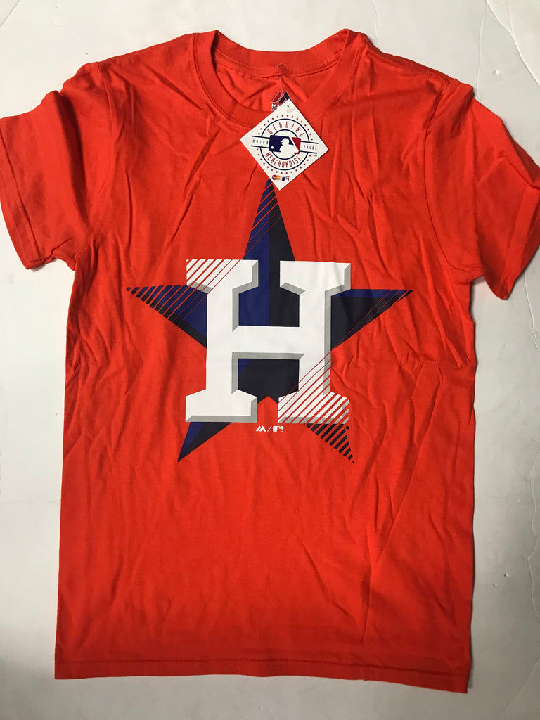 Houston Astros Shirt Large Youth Gray - Majestic