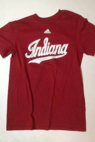 Indiana Hoosiers Adidas Red Cursive Shirt - Dino's Sports Fan Shop