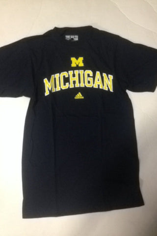 Michigan Wolverines Adidas Navy Go-To Shirt - Dino's Sports Fan Shop