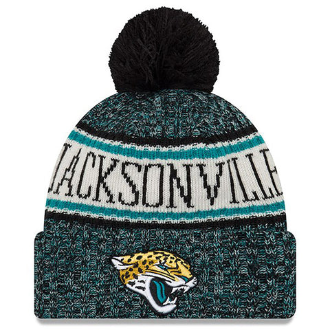 Jacksonville Jaguars New Era NFL Green Sideline Winter Hat