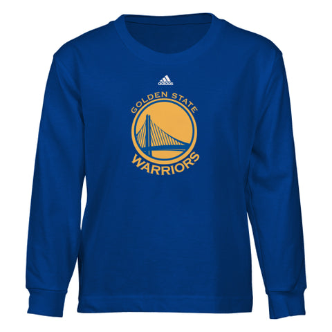 Golden State Warriors Adidas Blue Logo Youth Shirt - Dino's Sports Fan Shop