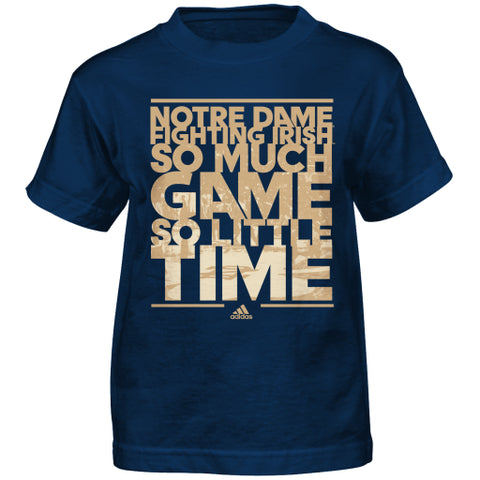Notre Dame Fighting Irish Adidas Navy So Much Game Youth Shirt - Dino's Sports Fan Shop