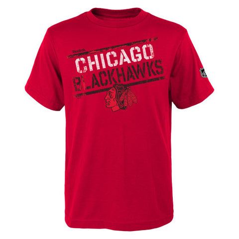 Chicago Blackhawks Reebok Red and Black Youth Shirt - Dino's Sports Fan Shop