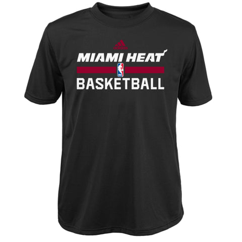 Miami Heat Adidas Black Practice ClimaLite Youth Shirt - Dino's Sports Fan Shop