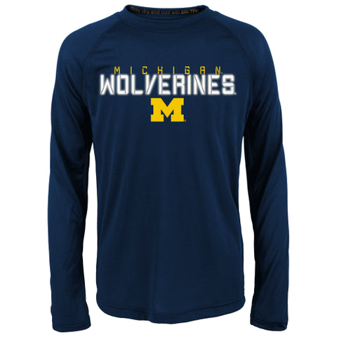 Michigan Wolverines Gen 2 Youth Dri Tek L/S Shirt