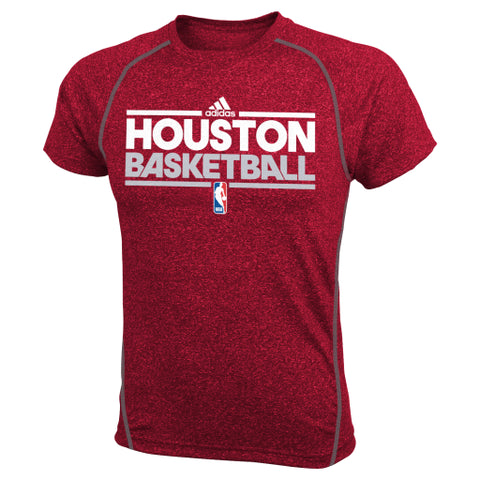 Houston Rockets Adidas Red ClimaLite Practice Youth Shirt - Dino's Sports Fan Shop