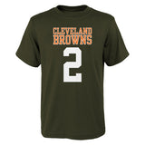 Johnny Manziel #2 Cleveland Browns NFL Youth Shirt - Dino's Sports Fan Shop - 2