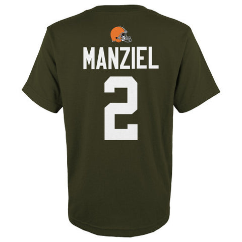 Johnny Manziel #2 Cleveland Browns NFL Youth Shirt - Dino's Sports Fan Shop - 1