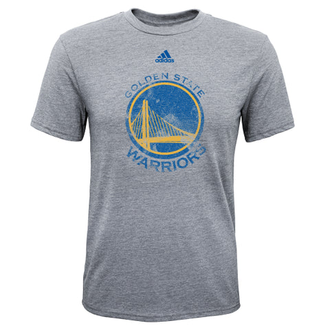 Golden State Warriors Adidas Gray Vintage Youth Shirt - Dino's Sports Fan Shop