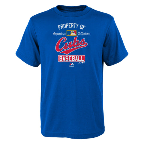Chicago Cubs Majestic Youth Cooperstown Collection Property Shirt - Dino's Sports Fan Shop