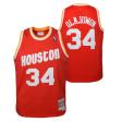 Houston Rockets Youth Olajuwon Mitchell & Ness Red Jersey