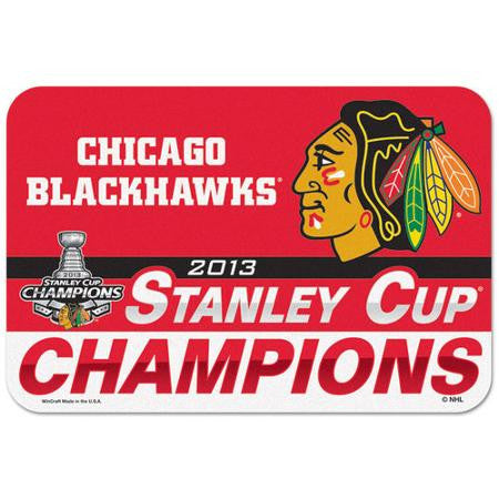 Chicago Blackhawks Wincraft 2013 Stanley Cup Champions 20x30 Mat - Dino's Sports Fan Shop
