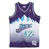 Karl Malone Adult Mitchell and Ness Jazz NBA Jersey