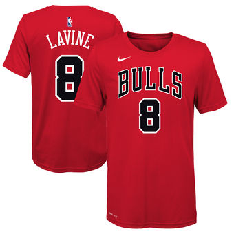 Zach LaVine Name and Number Red Bulls Shirt