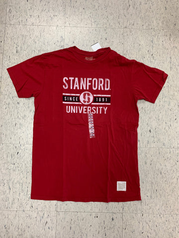 Stanford University Since 1891 Adult Retro Brand Red Shirt