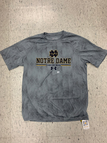 Notre Dame Fighting Irish Adult Under Armour Loose Gray Shirt