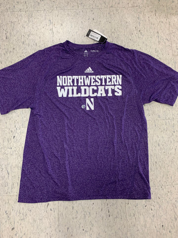 Northwestern Wildcats Adult Adidas Climalite Purple Shirt (XL)
