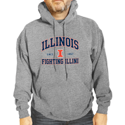 Illinois Fighting Illini Adult Heather Grey The Victory Sweatshirt