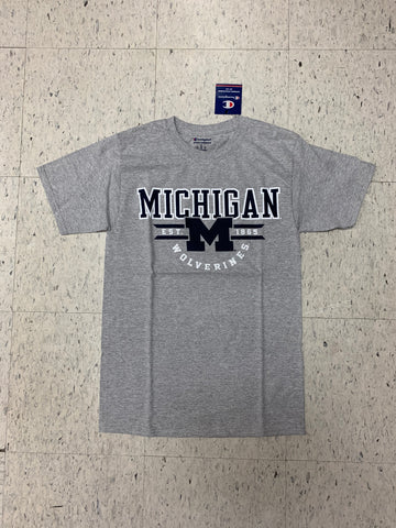 Michigan Wolverines Est. 1865 Adult Champion Gray Shirt