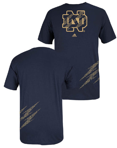 Notre Dame Fighting Irish Adidas Logo Shock Go-To Tee Adult Shirt - Dino's Sports Fan Shop