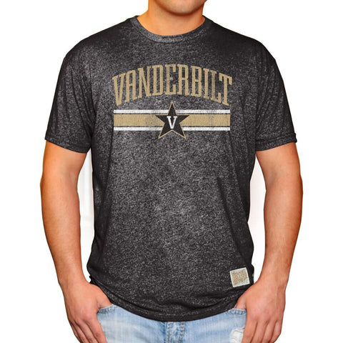 Vanderbilt Commodores Retro Brand Black Mock Twist Adult Shirt