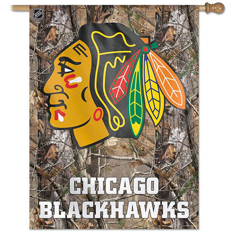 Chicago Blackhawks Wincraft Camo Vertical Flag - 27" x 37" - Dino's Sports Fan Shop