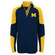 Michigan Wolverines Youth Gen2 Blue/Yellow Logo 1/4 Zip