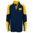 Michigan Wolverines Youth Gen2 Blue/Yellow Logo 1/4 Zip