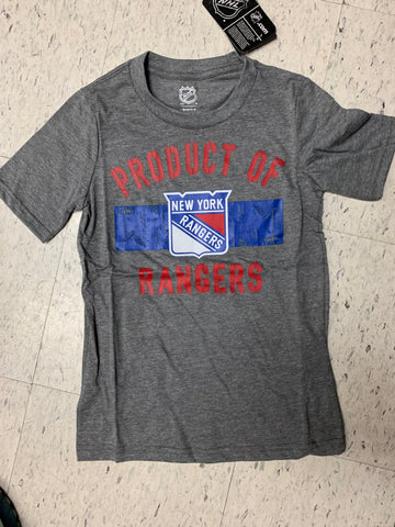 New York Rangers "Product of Rangers" Youth NHL Gray Shirt