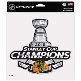 Chicago Blackhawks Wincraft 2015 Stanley Cup Champions Decal - Dino's Sports Fan Shop