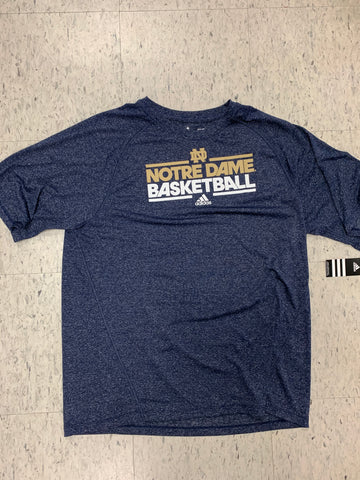 Notre Dame Basketball Adult Adidas Dri-Fit Blue Shirt (L)