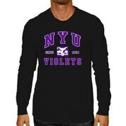 New York University Violets The Victory Black Long Sleeve Shirt