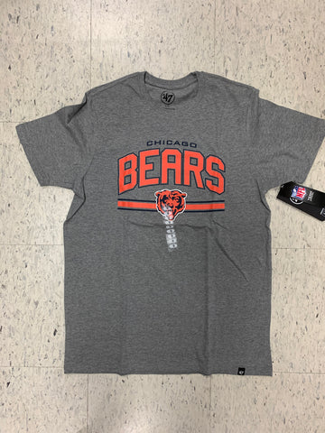 Chicago Bears Logo 47 Brand Grey Adult Shirt