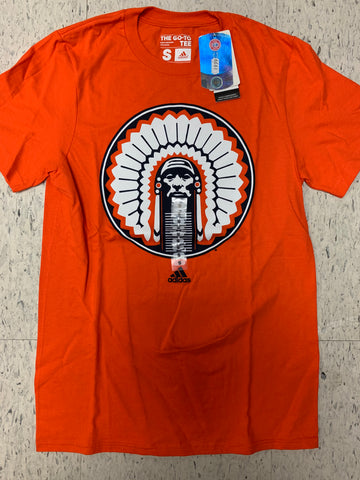 Illinois Fighting Illini Adult Orange Adidas The Go-To Tee Shirt (S)