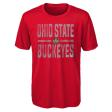 Ohio State Buckeyes Youth Gen2 Red Dri-Fit Small Brutus Logo Shirt