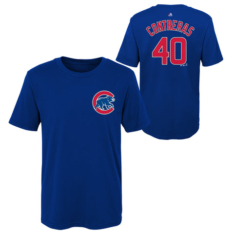 Willson Contreras Youth Blue Name and Number Shirt Outerstuff