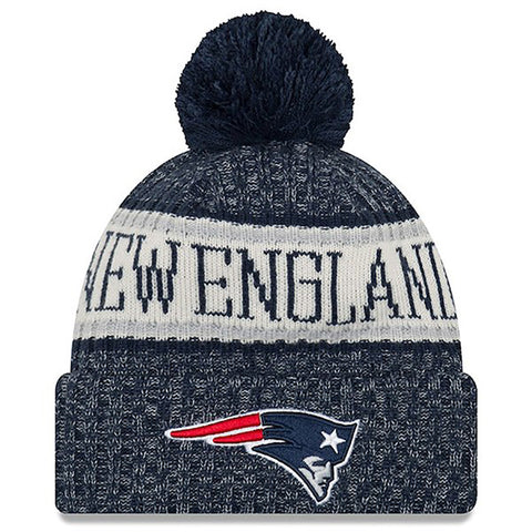 New England Patriots New Era NFL Blue Sideline Winter Hat