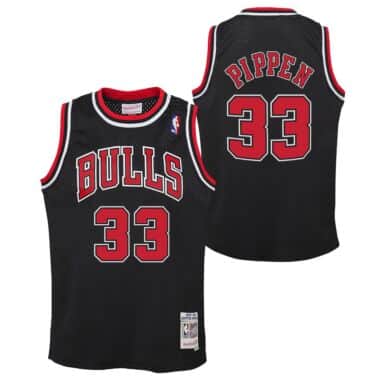 Scottie Pippen Adult Chicago Bulls Black Mitchell & Ness NBA Jersey
